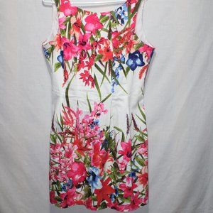 London Times Cotton Floral Dress Ladies sz 14
